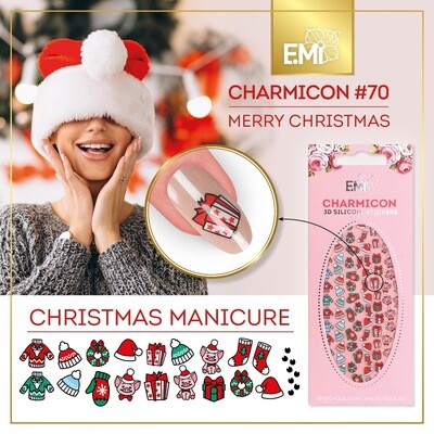Charmicon Silicone Stickers #70 Merry Christmas