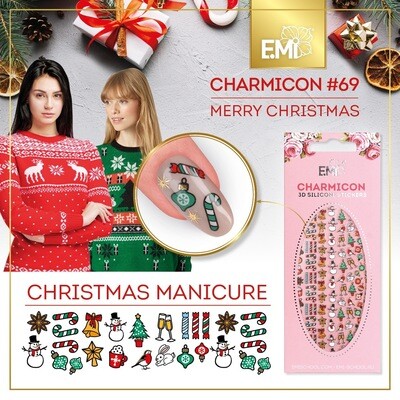 Charmicon Silicone Stickers #69 Merry Christmas