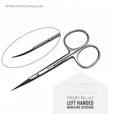Manicure scissors PROFI NL-07 for LEFT HAND