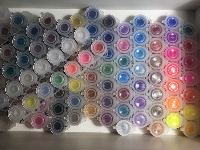 Opberg potjes voor de nailart 7 stuks (6 ml)