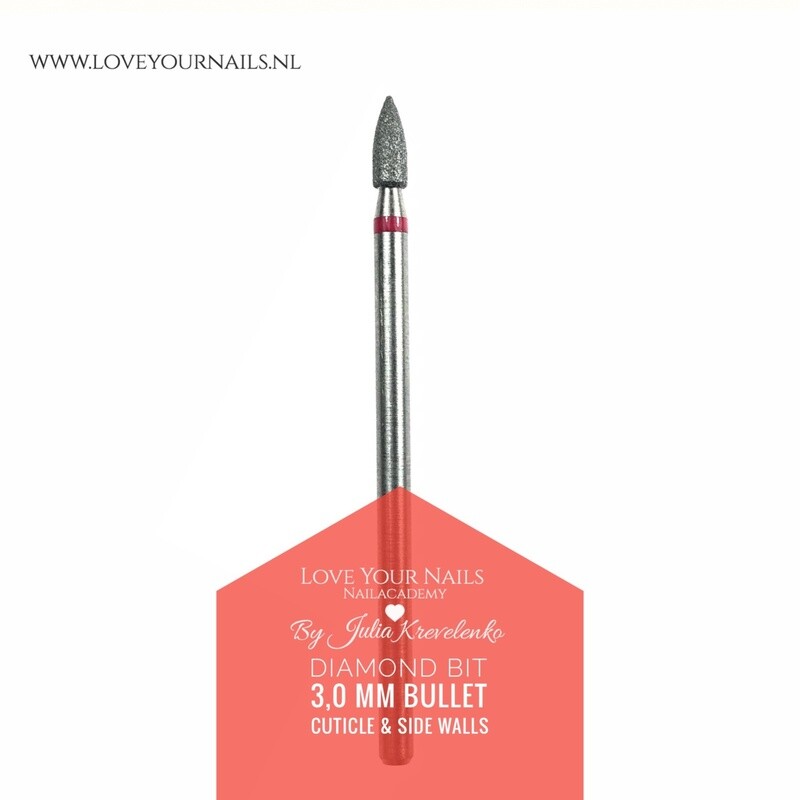 Diamant freesbit korte vlam- zacht 2,3mm