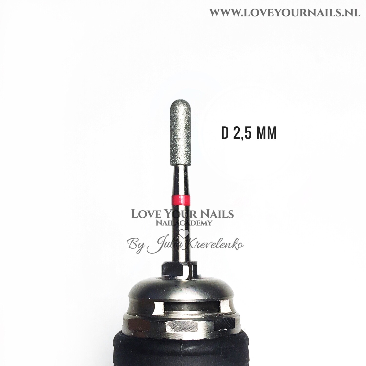 Diamant freesbit - Afgeronde cilinder - zacht, Size: d 2,5 mm