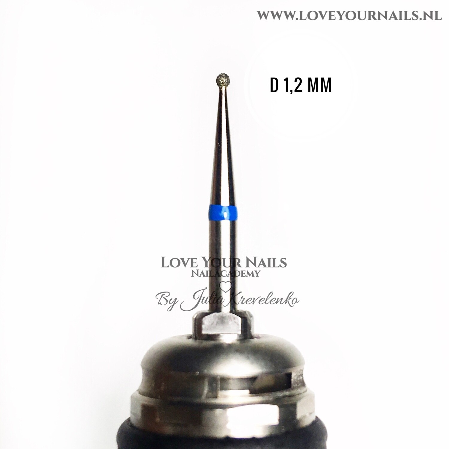 Medium Diamond Drill Bit - Ball -Hard Skin Clean Up, Size: d 1,2 mm