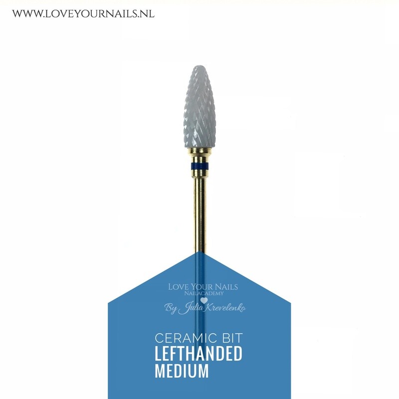 Ceramic bit  - medium - for left handed nail tech