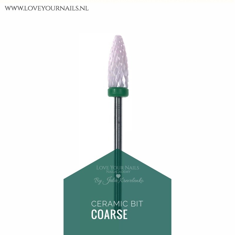 Ceramic bit  - coarse - for left handed nail tech