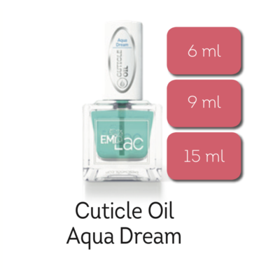 E.MiLac Cuticle Oil Aqua Dream, 6/9/15 ml.