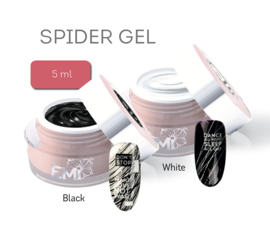 Spider Gel, SET of two: black & white 5 ml.