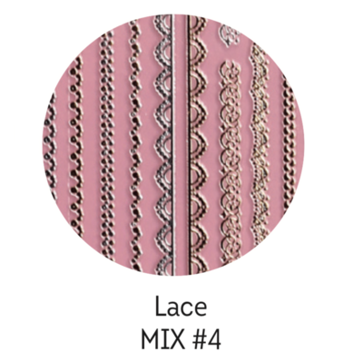 Charmicon Silicone Stickers Lace MIX #4