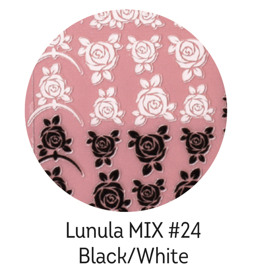 Charmicon Silicone Stickers Lunula MIX #24 Black/White