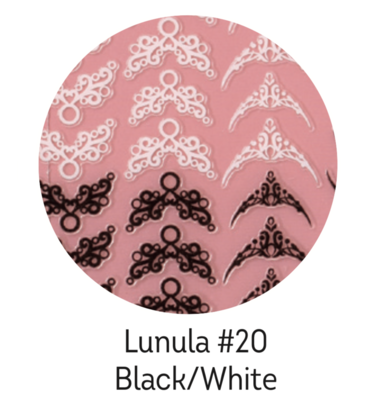 Charmicon Silicone Stickers Lunula #20 Black/White
