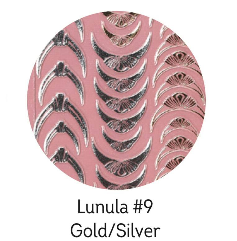 Charmicon Silicone Stickers Lunula #9 Gold/Silver
