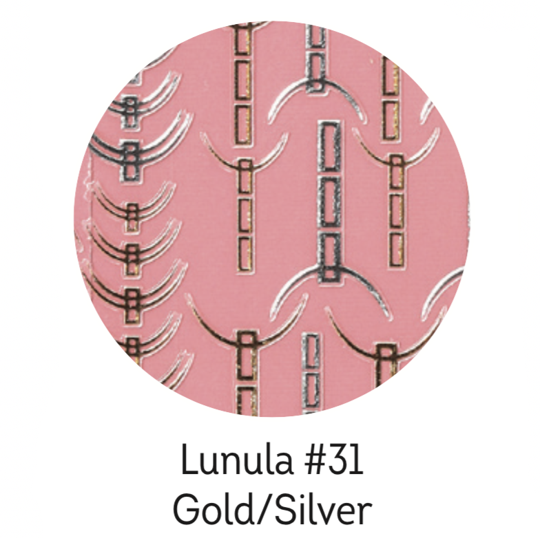 Charmicon Silicone Stickers Lunula #31 Gold/Silver