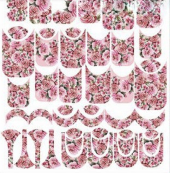 Naildress Slider Design Pink Roses