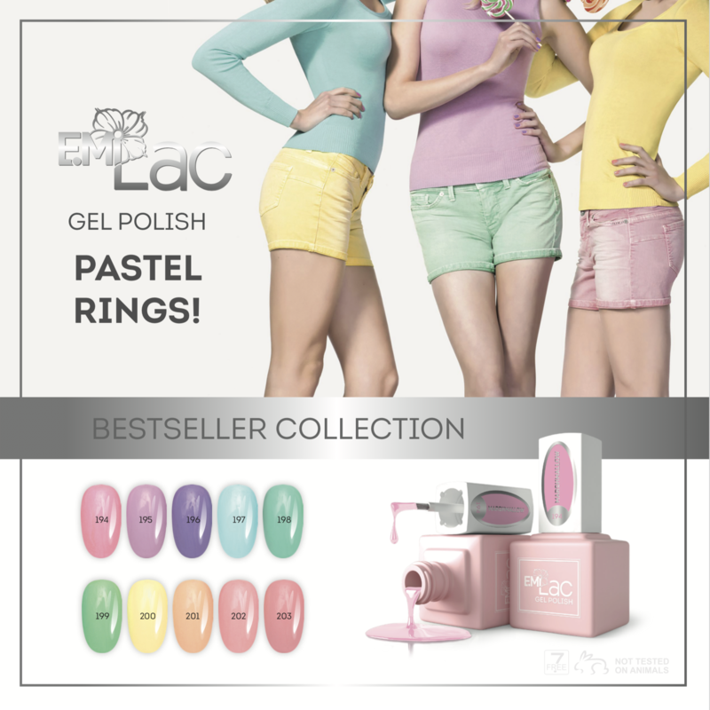 SET E.Milac Pastel Rings + GRATIS goodies