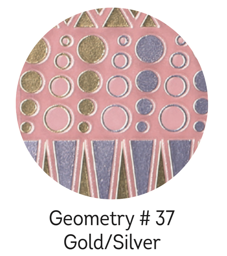 Charmicon Silicone Stickers #37 Geometry Gold/Silver