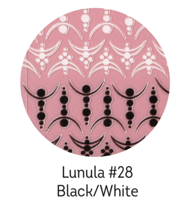 Charmicon Silicone Stickers Lunula #28 Black/White