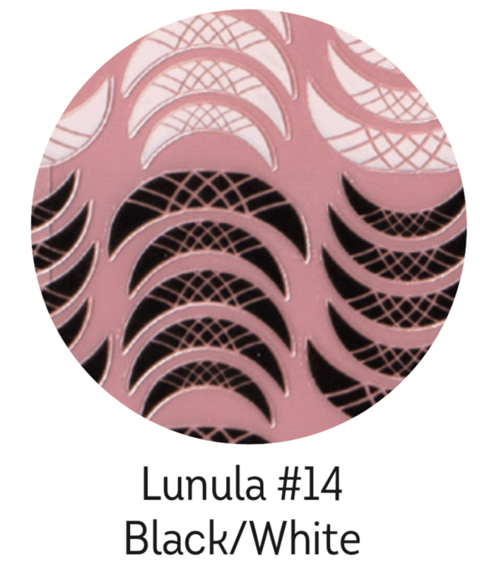 Charmicon Silicone Stickers Lunula #14 Black/White