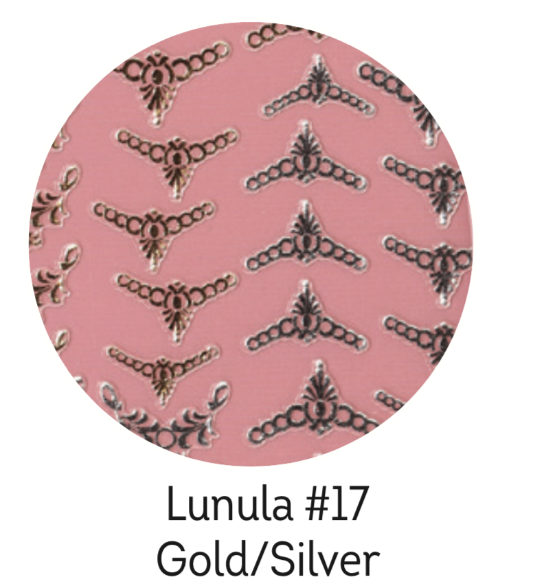 Charmicon Silicone Stickers Lunula #17 Gold/Silver
