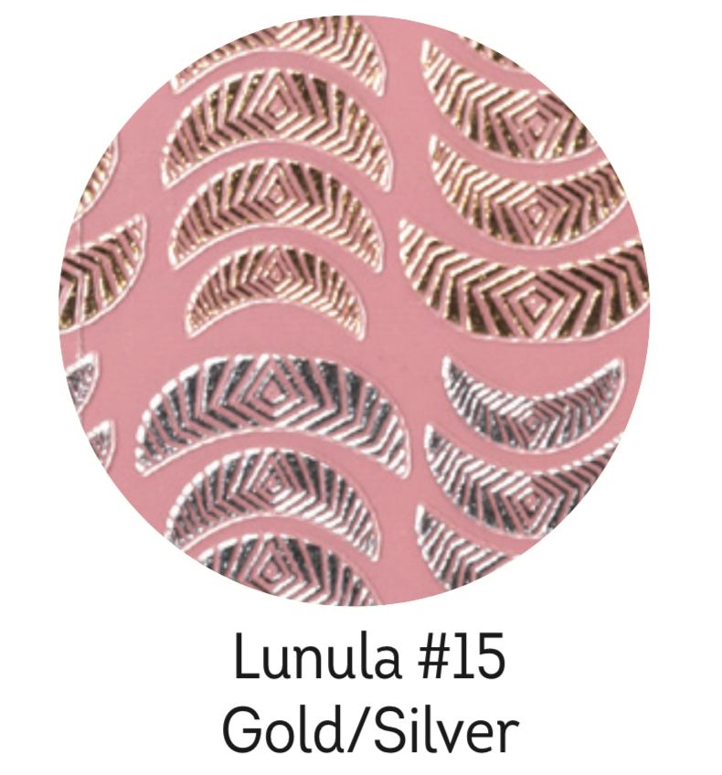 Charmicon Silicone Stickers Lunula #15 Gold/Silver