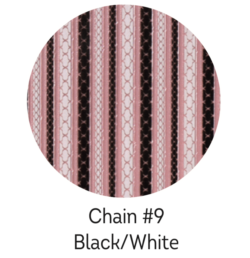 Charmicon Silicone Stickers Chain #9 Black/White