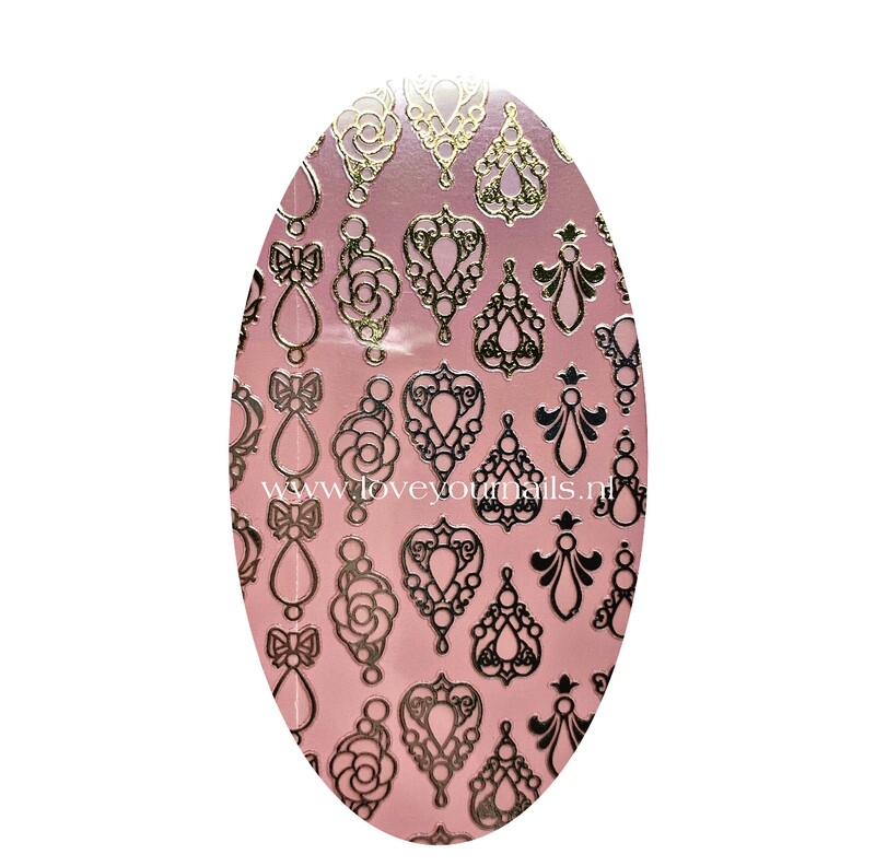Charmicon Silicone Stickers Jewelry Gold/Silver #1