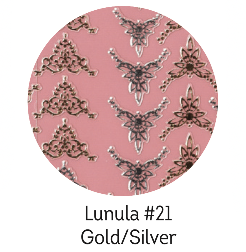 Charmicon Silicone Stickers Lunula #21 Gold/Silver