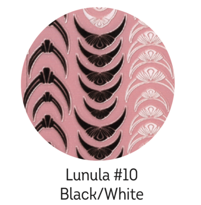 Charmicon Silicone Stickers Lunula #10 Black/White
