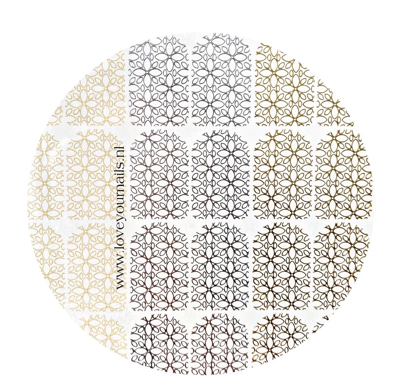 NAILCRUST Pattern Sliders Flower Garden #28