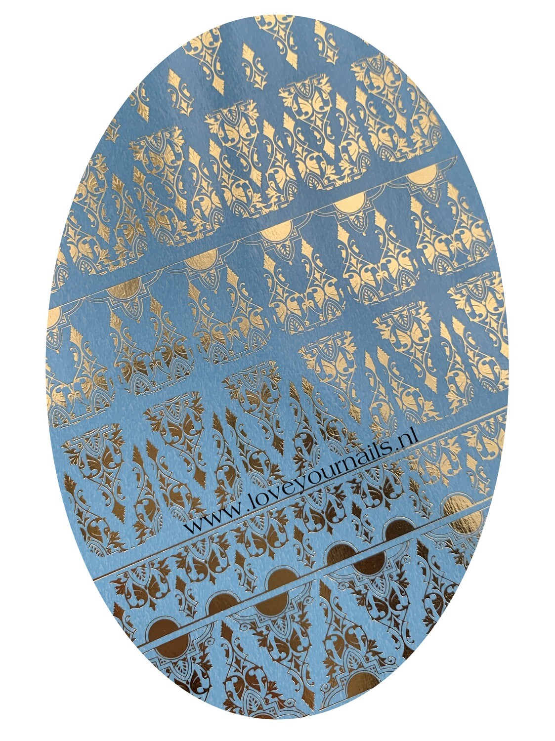 NAILCRUST Pattern Sliders Gold #17