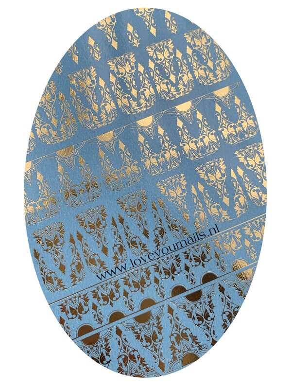 NAILCRUST Pattern Sliders Gold #17