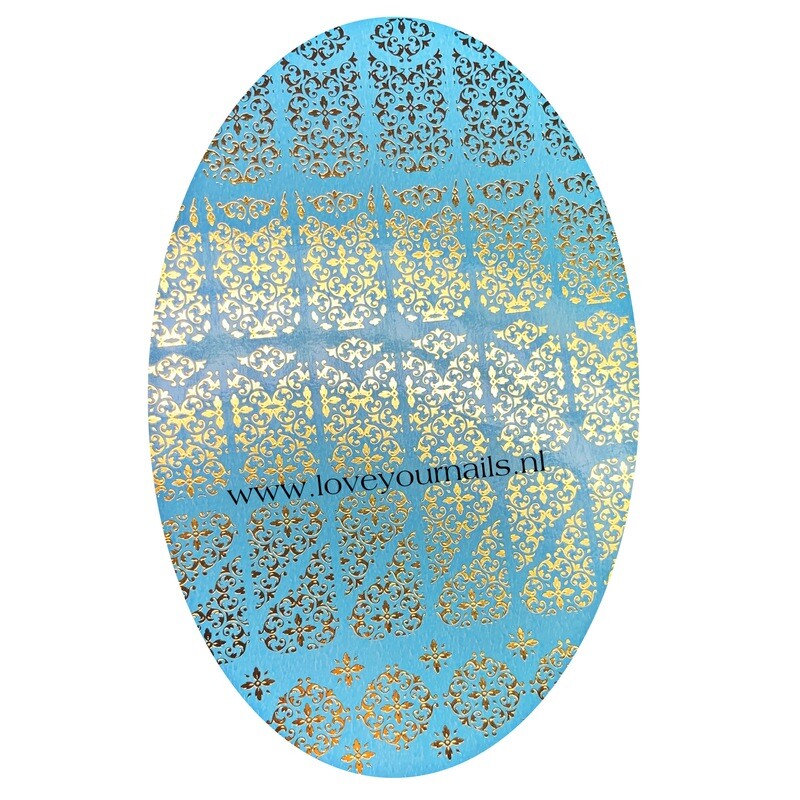 NAILCRUST Pattern Sliders Gold #16