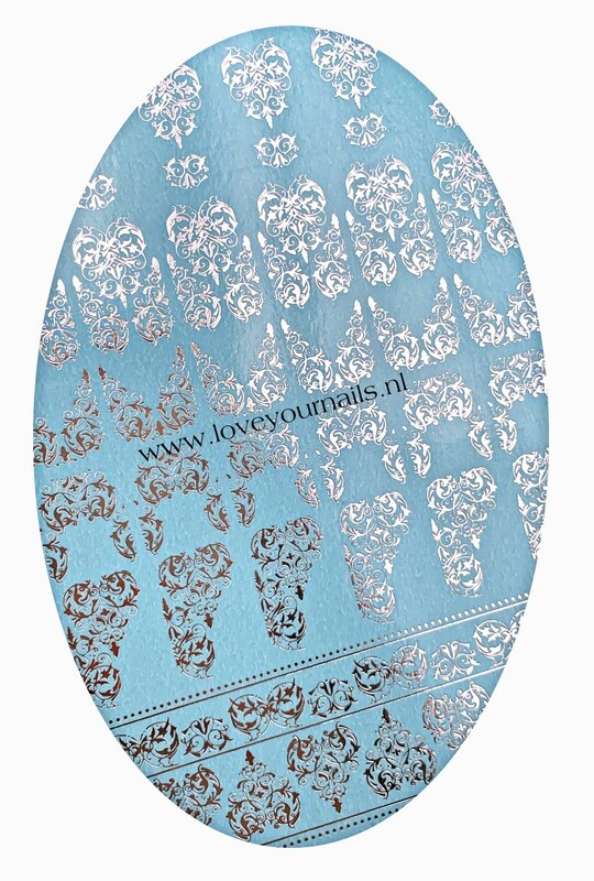 NAILCRUST Pattern Sliders Silver #18