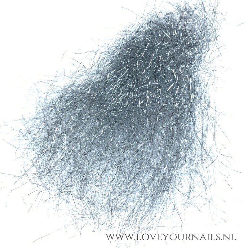 Zilver micro fiber glitter