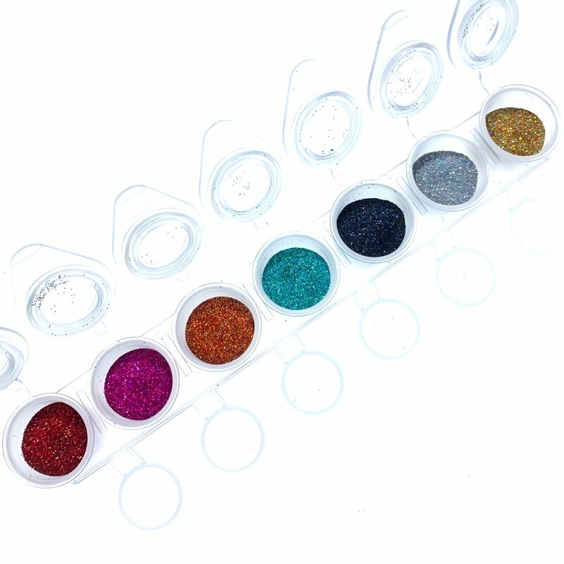 Holographic glitter set 5+2 Free + Jars set