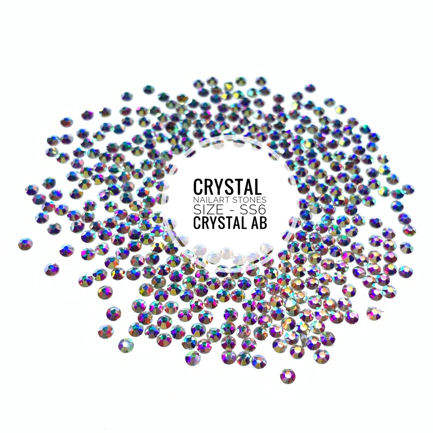 Crystal Stones Clear AB, 100 pcs