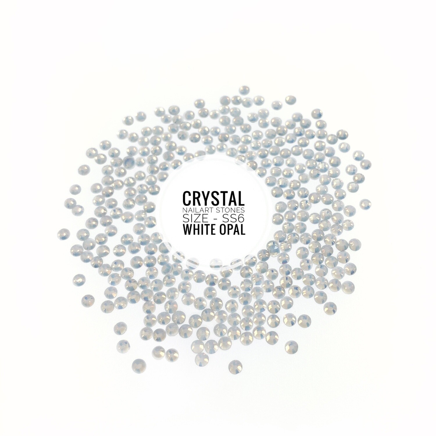 Crystal Stones Witte Opaal ss6, 100 pcs