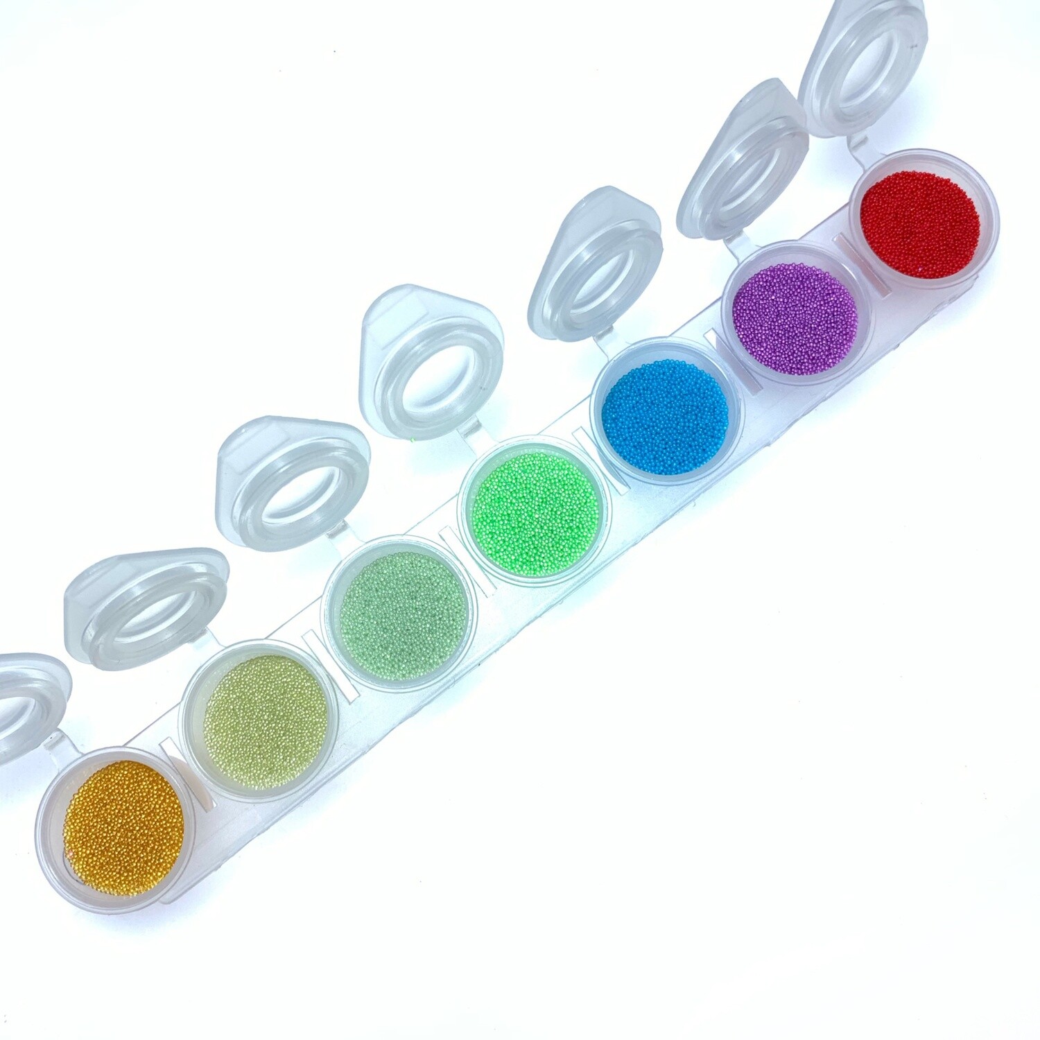 Glass beads, 7 colors