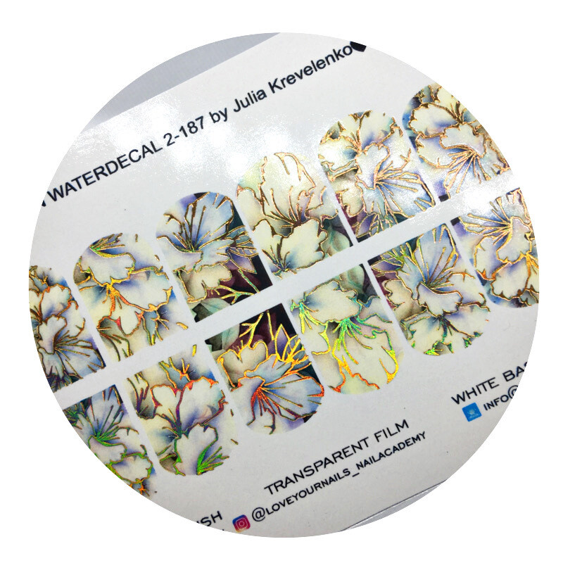 Lilly with foil 2-187, Foil color: Gold Holographic