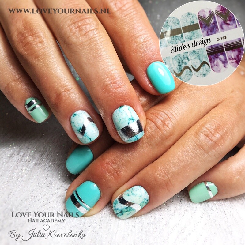 Marble turquoise and violet 2-163