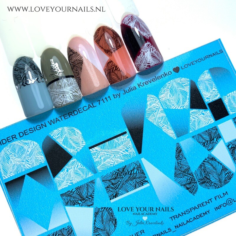 Geometry ombre and leaves 7111
