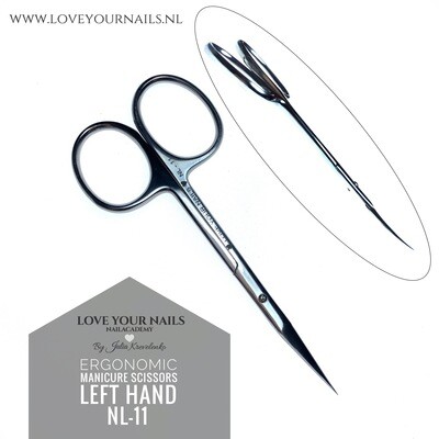 ERGONOMIC Manicure scissors for cuticle NL-11 LEFT HAND