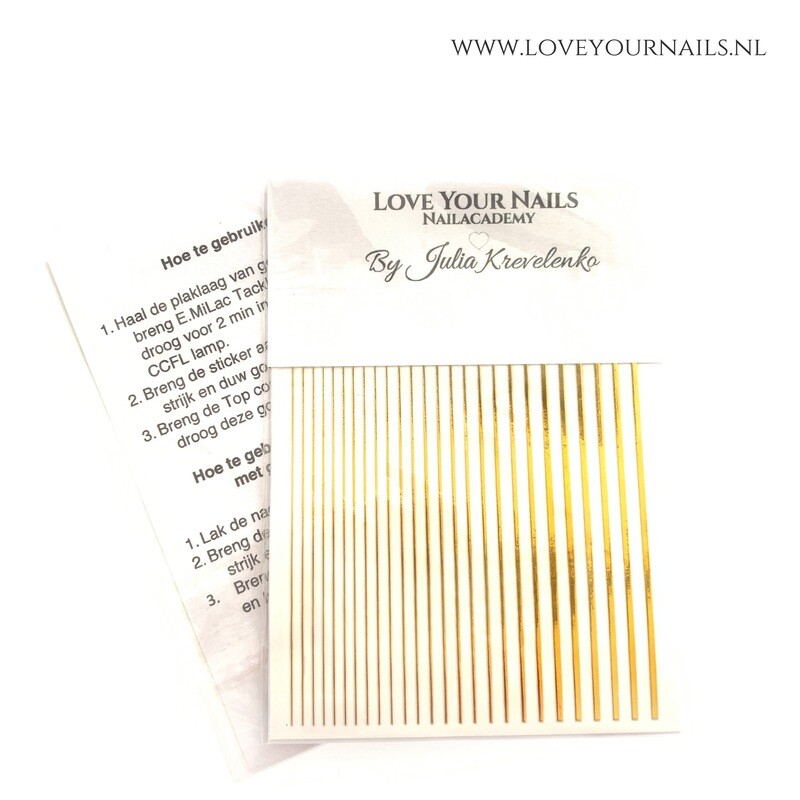 Silicone Stickers Lines Gold