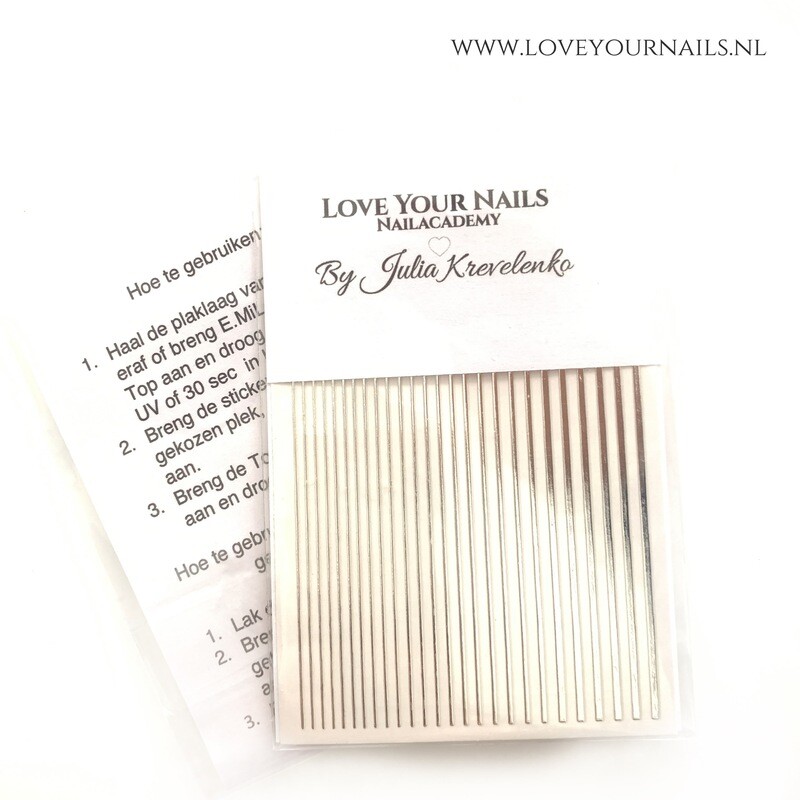 Silicone Stickers Lines Silver