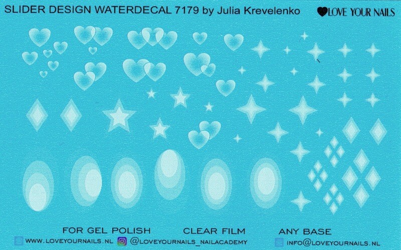 Ombre  harts and stars 7179 white