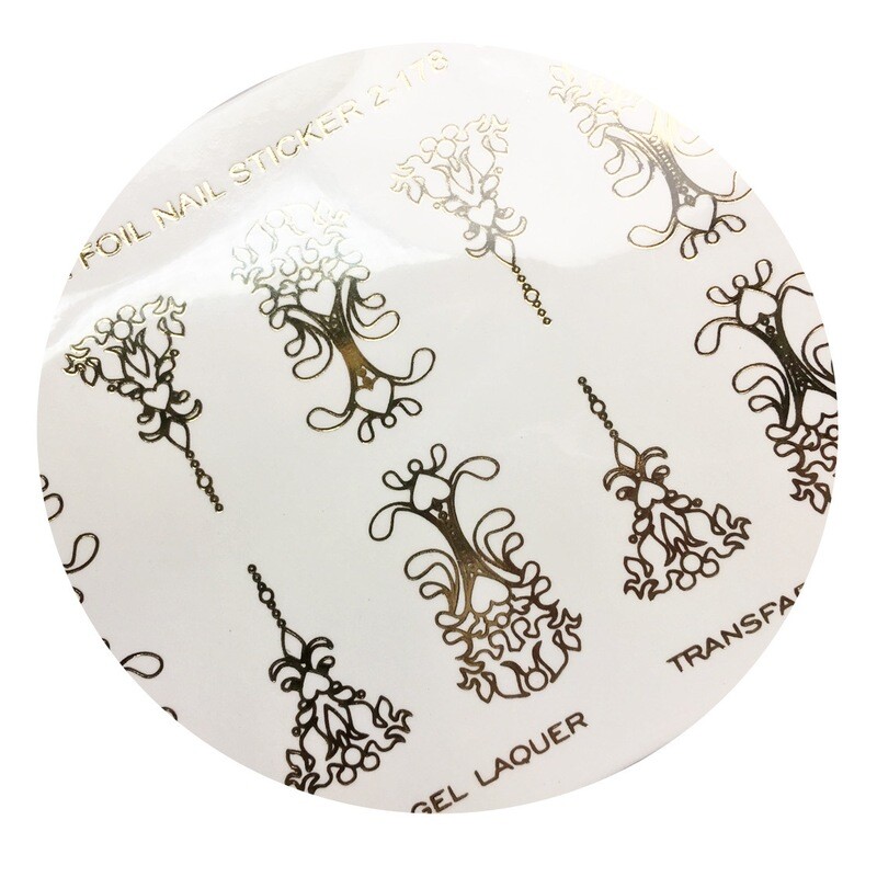 Ornament  with curls and hearts 2-178