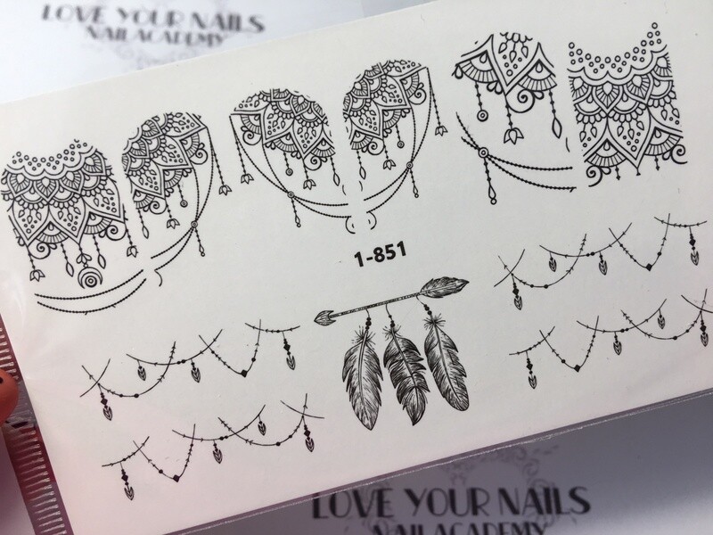 Mandala met veertjes 1-851