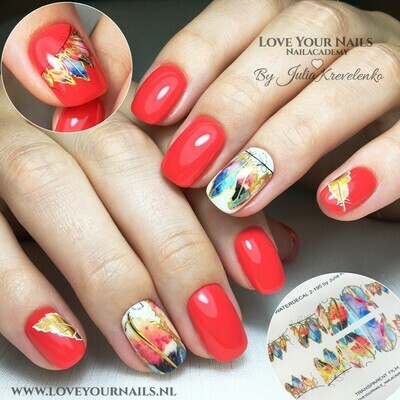 Waterdecals met Folie en kleur mix