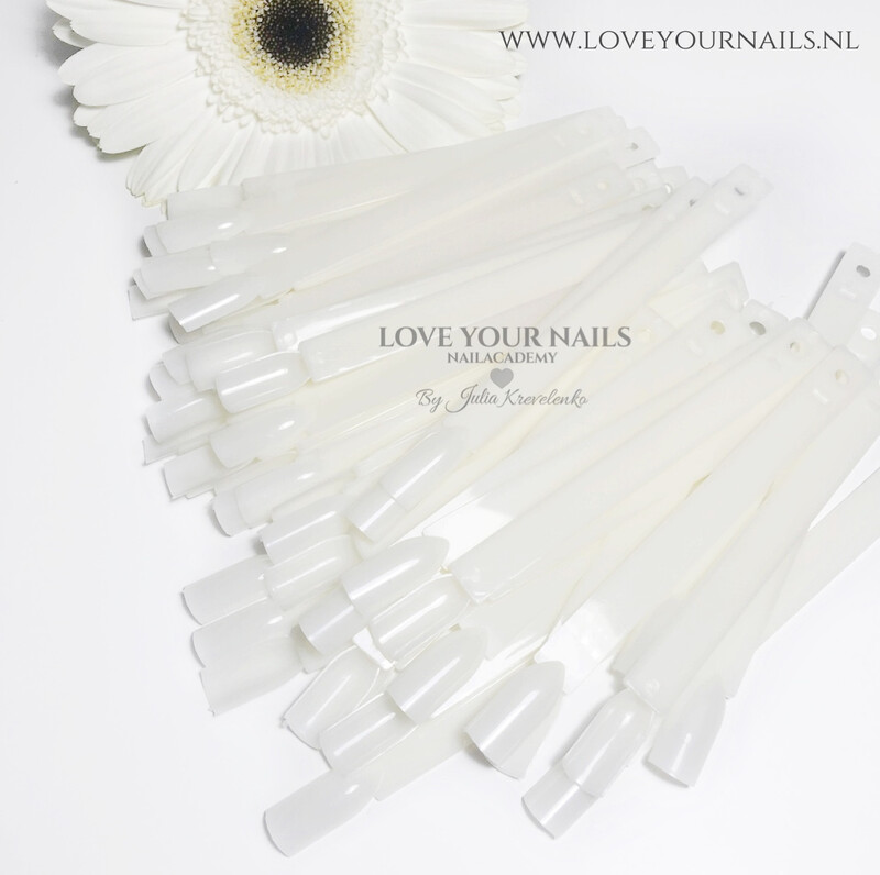 Oefen tips met ring  (Color pops) naturel - 50st
