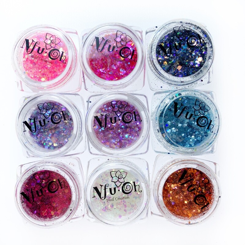 Glitter set Nfu-oh, 9 pcs
