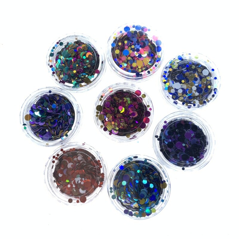 Kamifubuki mix of wel rolly-polly holografisch set 4, 8 pcs